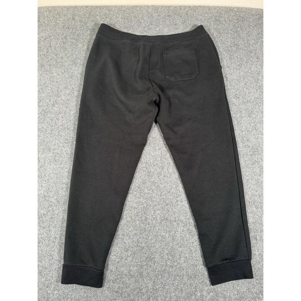 Polo Ralph Lauren Double Knit Jogger Pants‎ Mens Size XL Black Sweatpants